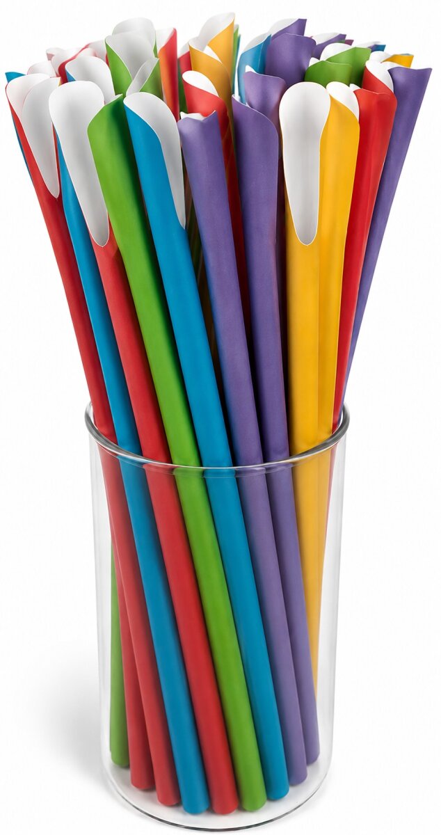 Slush Eis Löffelstrohhalme